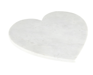 White Marble Heart Board - The Collective Park City