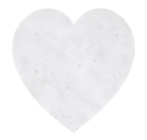 White Marble Heart Board - The Collective Park City