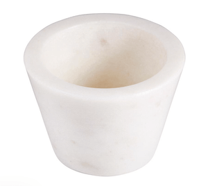 White Marble Pinch Bowl - The Collective Park City