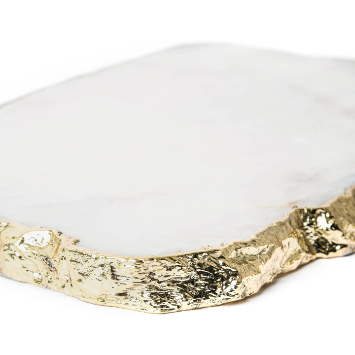 White Quartz Cheese Board 11x7" Platter Tray - The Collective Park City