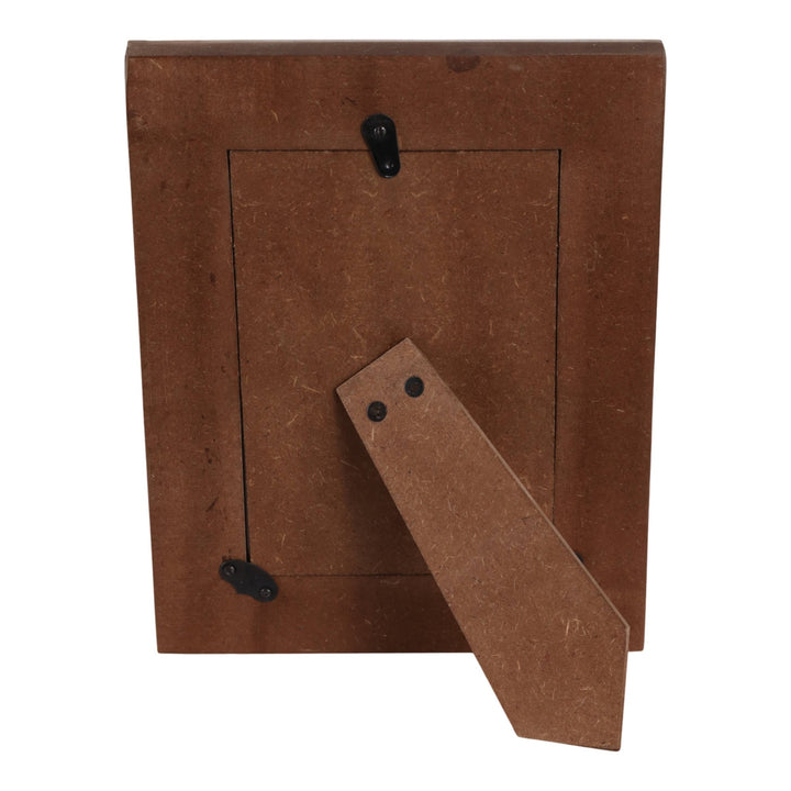 White/Brown 4x6 in. Wooden Petals Photo Frame - The Collective Park City