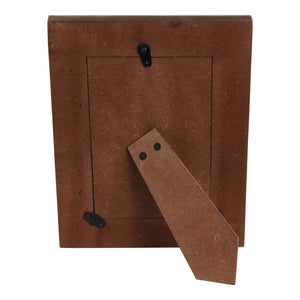 White/Brown 4x6 in. Wooden Petals Photo Frame - The Collective Park City
