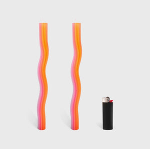 Wiggle Candles By Lex Pott - Orange (2 Pack) - The Collective Park City