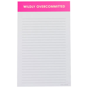 Wildly Overcommitted Lined Notepad - Bright Pink with Gold Foil - The Collective Park City