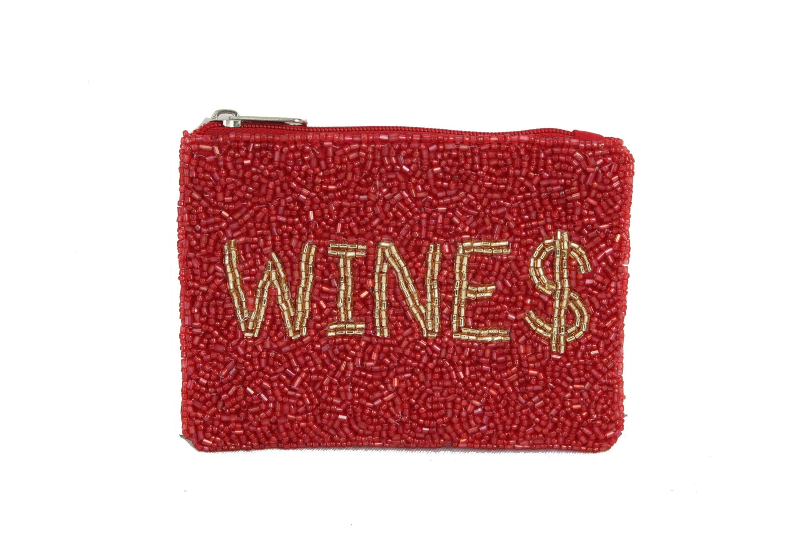 Wine $ Beaded Coin Purse - The Collective Park City