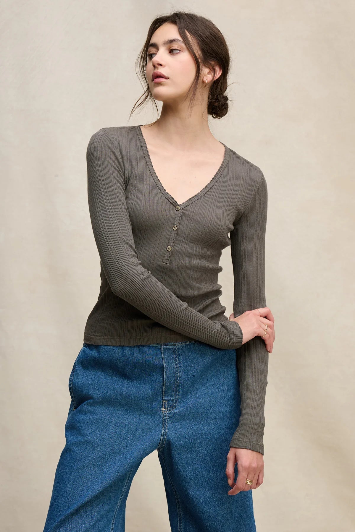 Winona Henley L/S Top - The Collective Park City