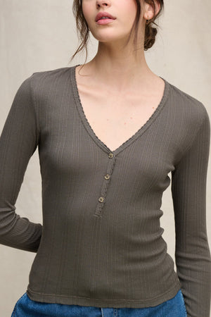 Winona Henley L/S Top - The Collective Park City