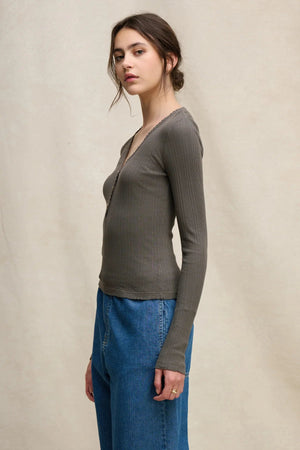 Winona Henley L/S Top - The Collective Park City