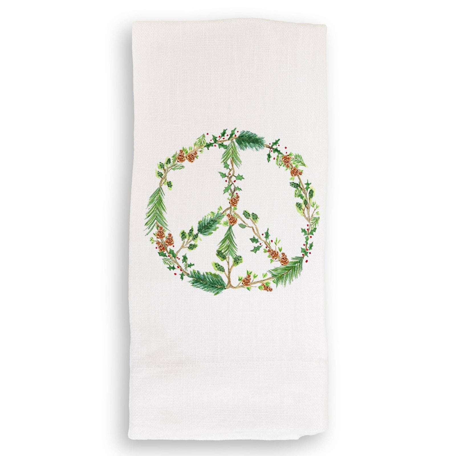Winter Peace: White Guest Towel / - The Collective Park City