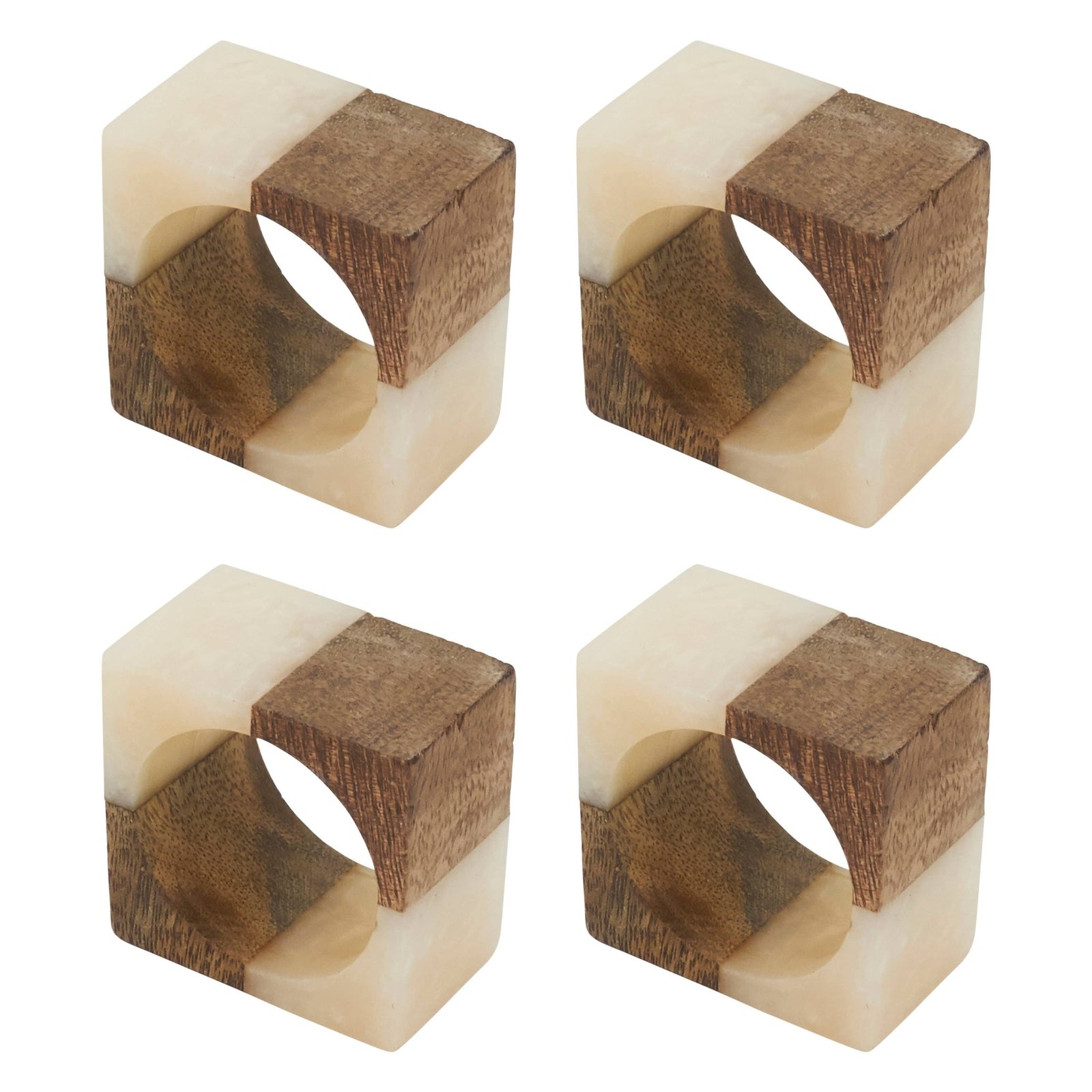 Wooden Fusion Resin Napkin Ring - The Collective Park City