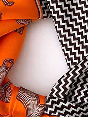 Year of the Horse Printed Striped Scarf - The Collective Park City