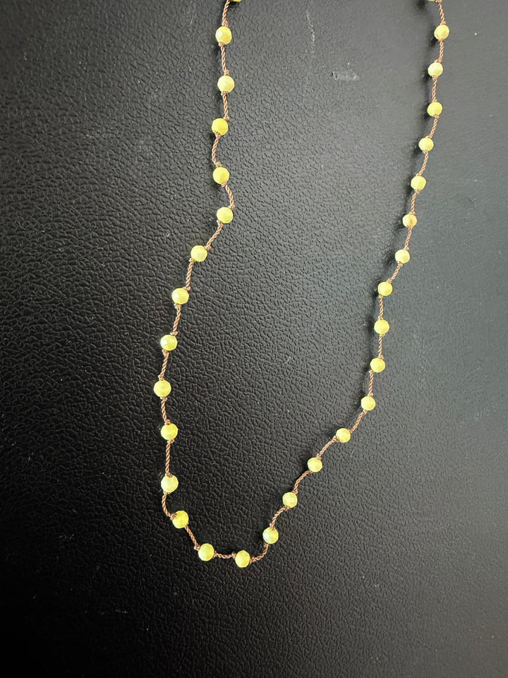 Yellow CZ Knotted Choker - The Collective Park City