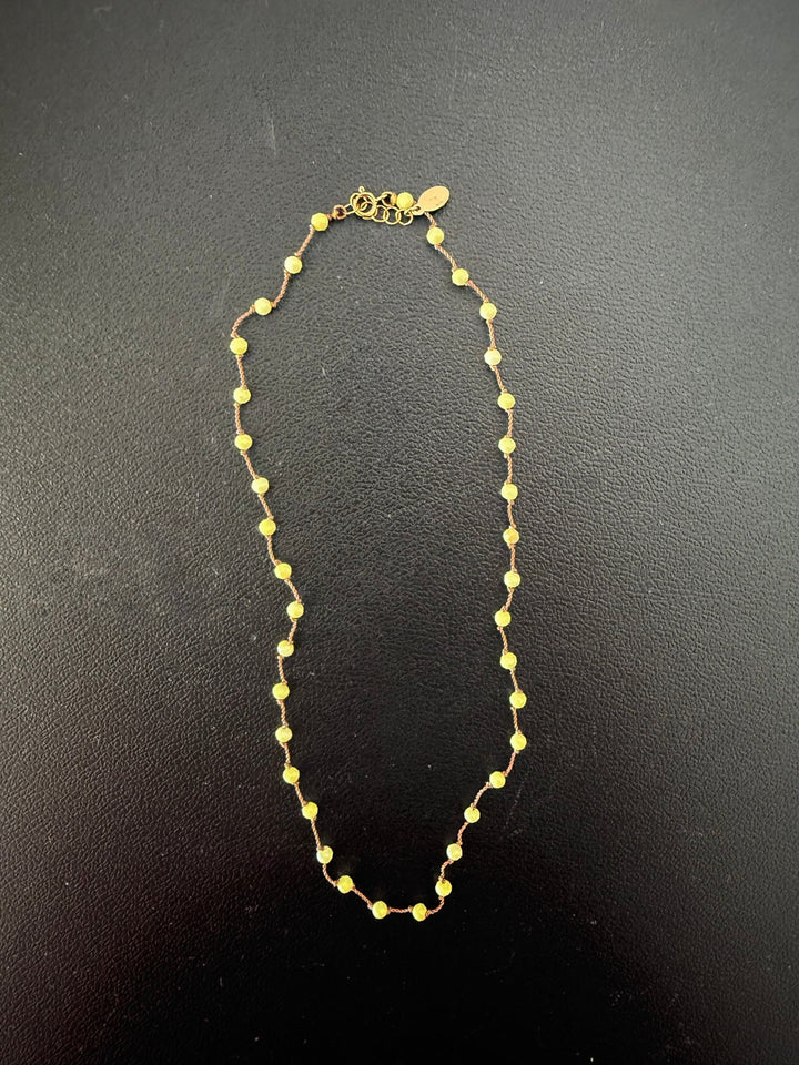 Yellow CZ Knotted Choker - The Collective Park City