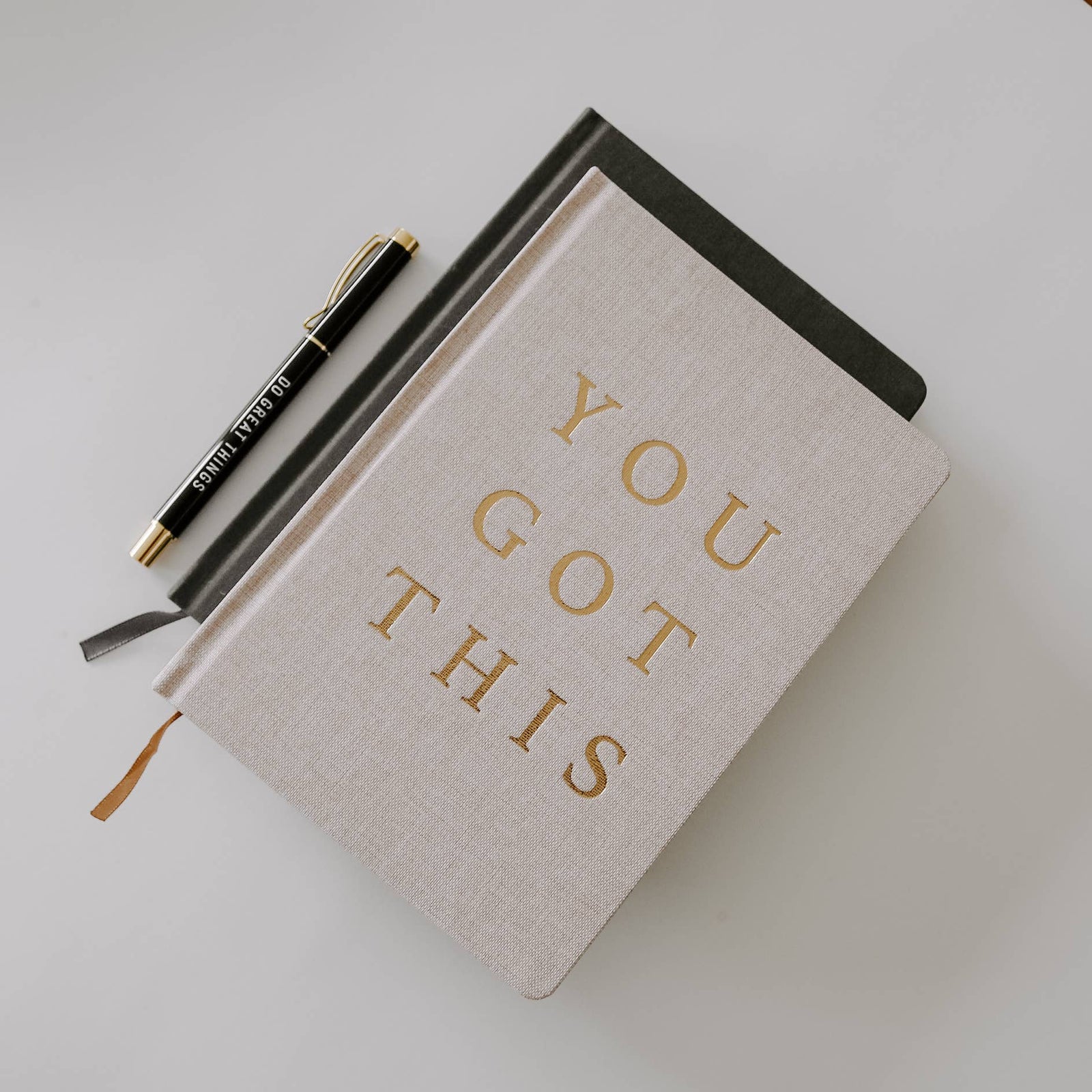 You Got This - Tan and Gold Foil Fabric Journal - The Collective Park City