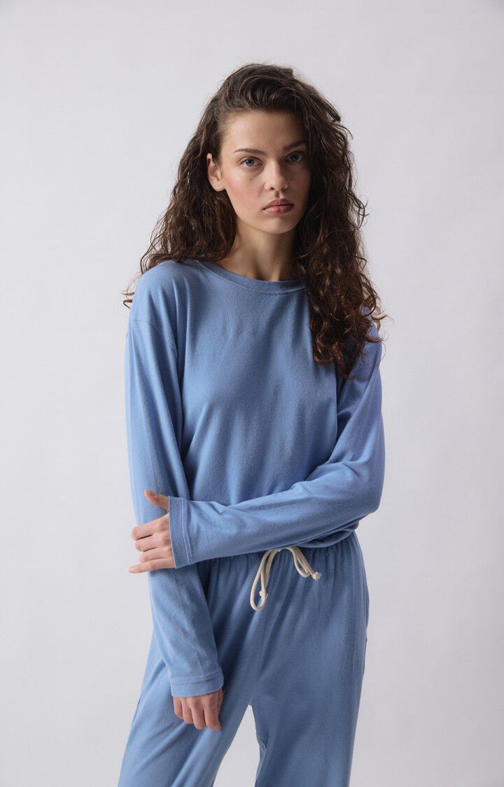 YPAWood Crewneck Long Sleeve Shirt - Melange Blue - The Collective Park City