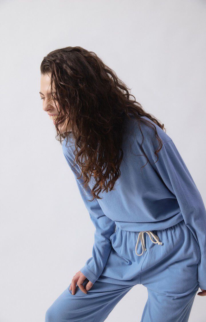 YPAWood Crewneck Long Sleeve Shirt - Melange Blue - The Collective Park City