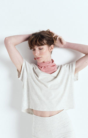 YPAwood Cropped T-Shirt - Gris - The Collective Park City