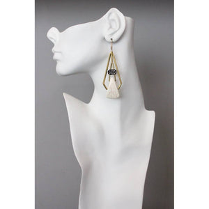 YSME43 ArtDeco rhinestone and white stone earrings - The Collective Park City