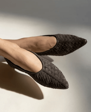 Zelda Woven Pointed Toe Flat - The Collective Park City
