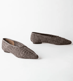 Zelda Woven Pointed Toe Flat - The Collective Park City