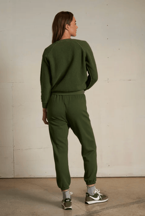 Ziggy Reverse Fleece Sweatshirt - Fern Green - The Collective Park City