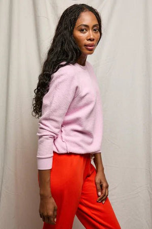 Ziggy Reverse Fleece Sweatshirt - Sugar Pink - The Collective Park City