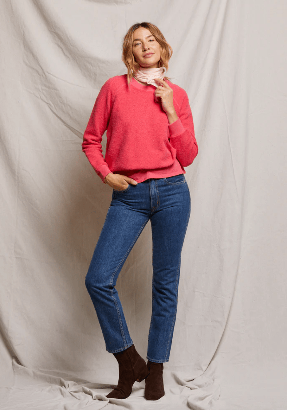 Ziggy Reversed Fleece Crew Sweatshirt - The Collective Park City