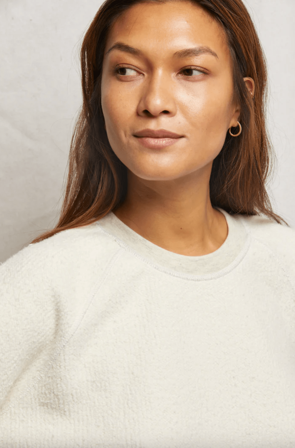 Ziggy Reversed Fleece Crew Sweatshirt - Oatmeal - The Collective Park City