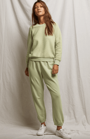 Ziggy Reversed Fleece Crew Sweatshirt - Pistachio - The Collective Park City