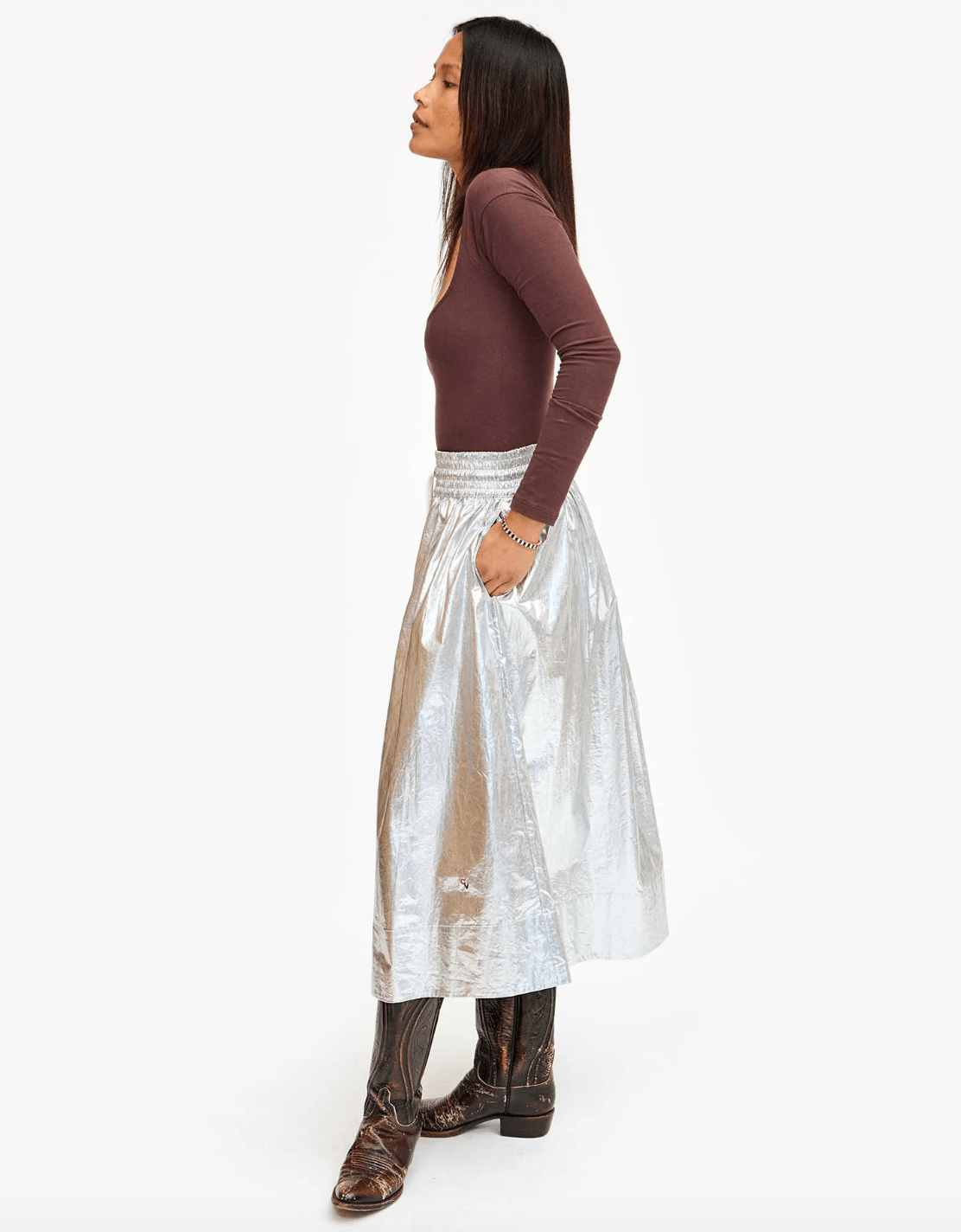 Zoelle Metallic Skirt - The Collective Park City