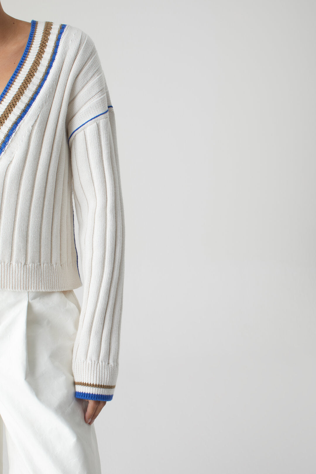Knit Sweater with V-Neck