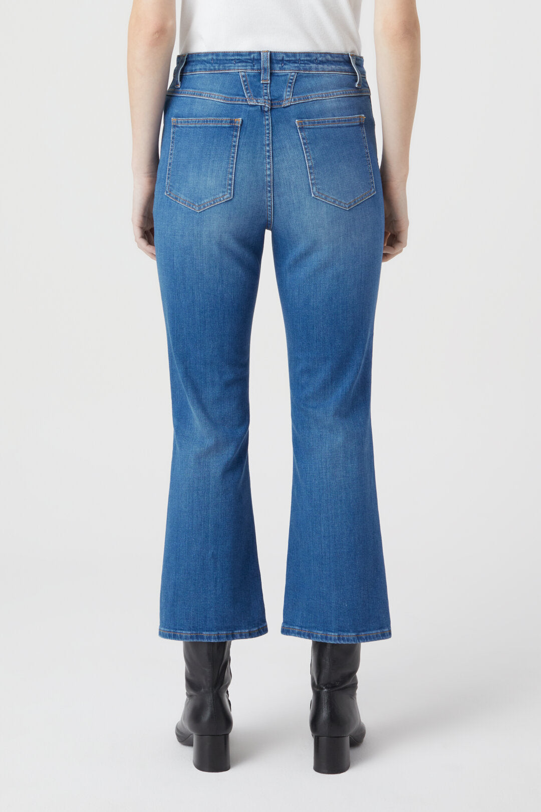 hi-sun High Waisted Crop Flare Jean