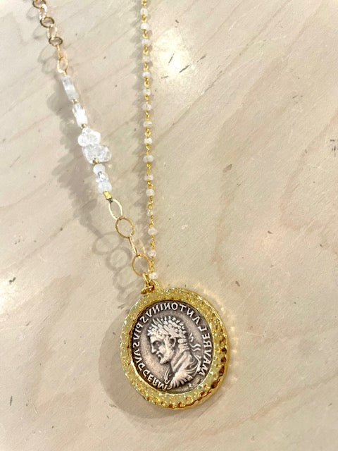 Gold & Roman Coin Necklace