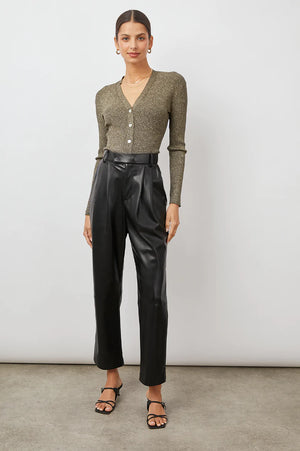 Jo High Waisted Faux Leather Pant