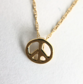 14K Peace Necklace