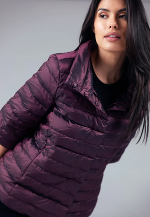 Jewel 3/4 Sleeve Quilted Jacket