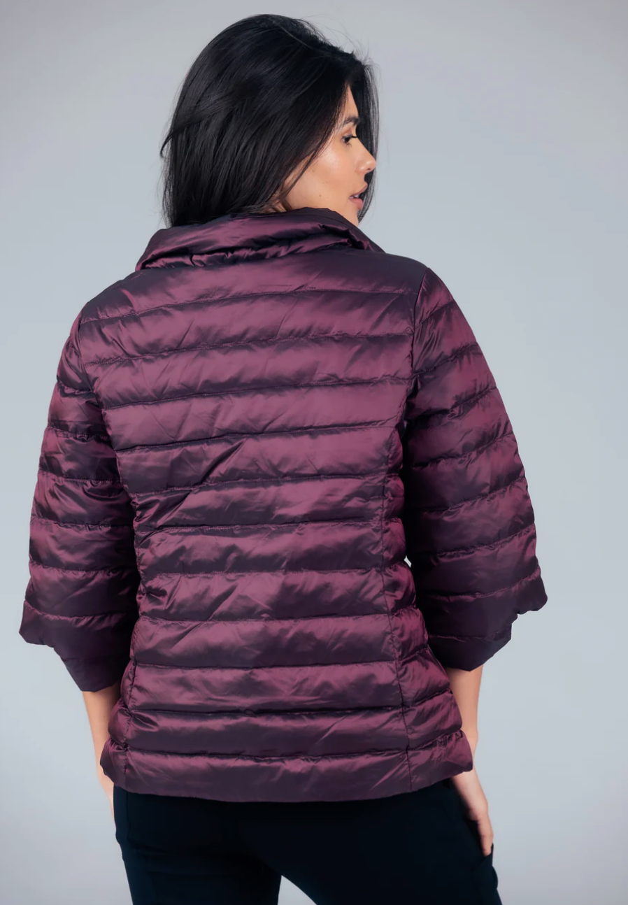 Jewel 3/4 Sleeve Quilted Jacket
