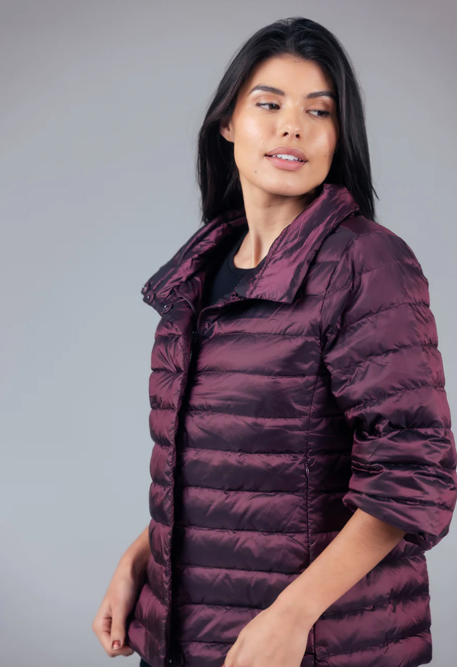 Jewel 3/4 Sleeve Quilted Jacket