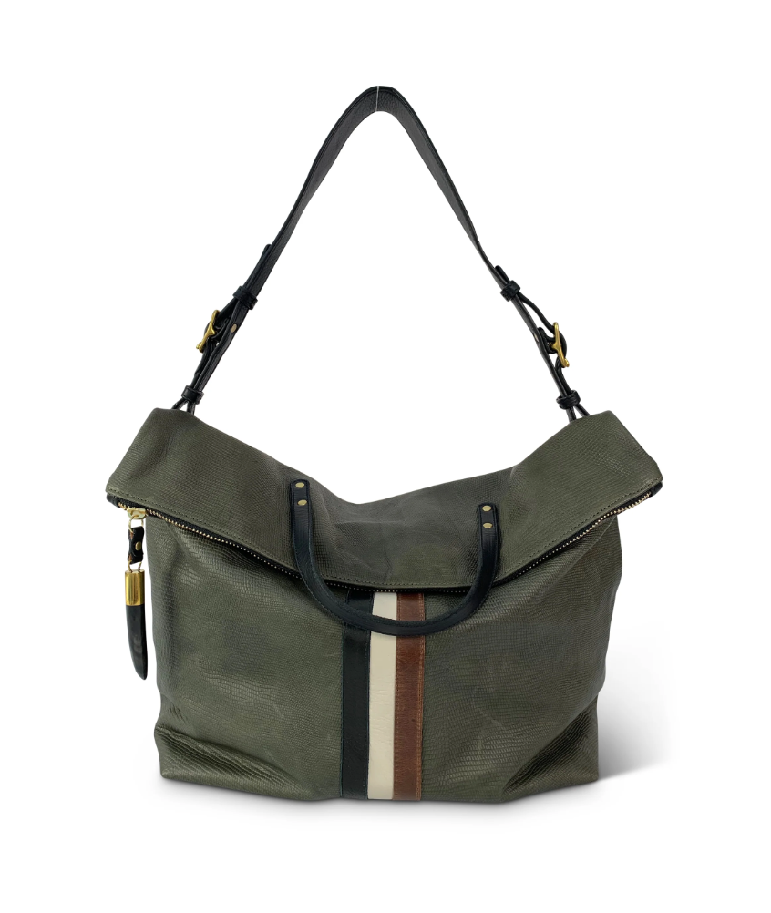 Olive Petite Lizard Convertible Backpack Tote