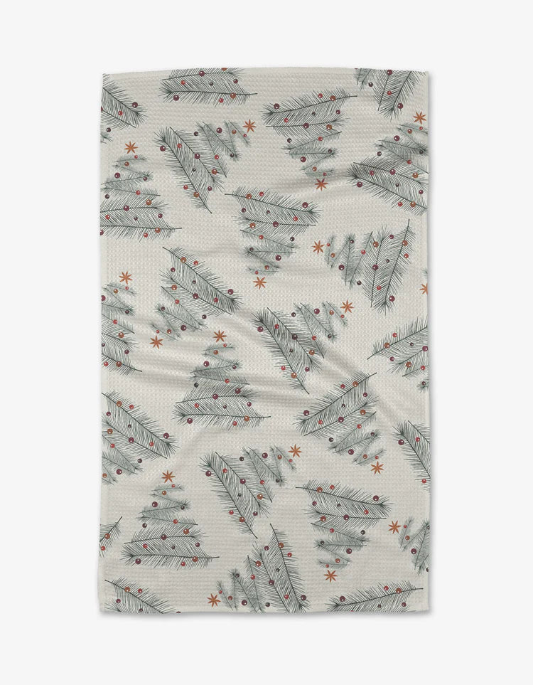 Geometry Classy Christmas Tea Towel