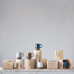 Stoneware Mug with Wooden Box