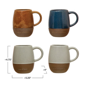 Stoneware Mug with Wooden Box