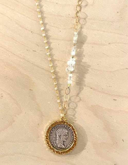 Gold & Roman Coin Necklace - The Collective Park City